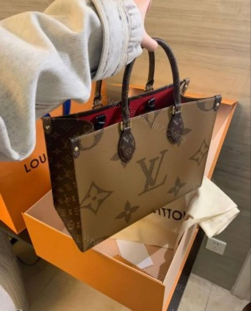 View 3 of First Copy Louis Vuitton Ladies Mini Monogram Tote Bag Brown Premium Handbag