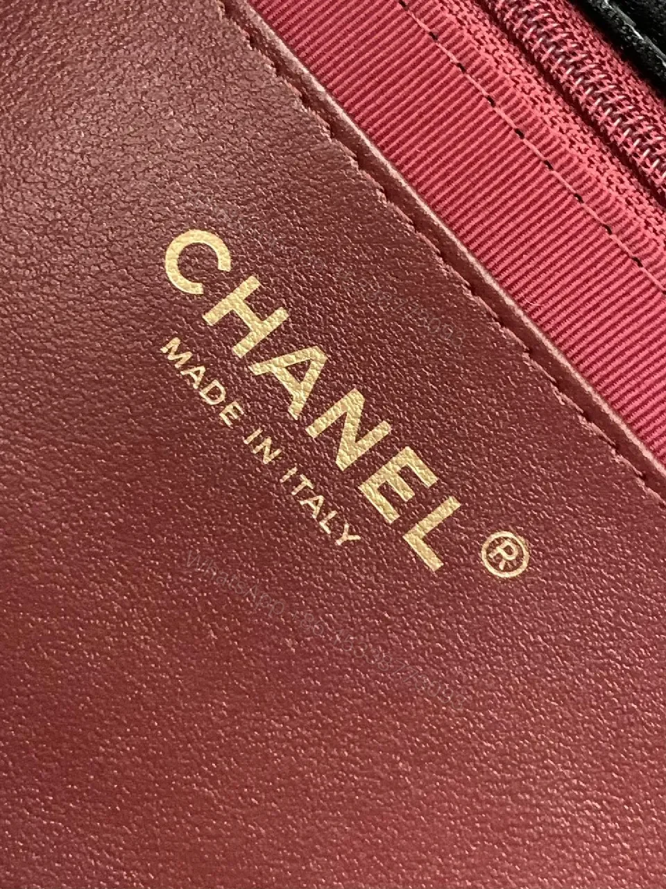 View 8 of Quilted Satchel Gold-Tone Logo Compact Crossbody Bag