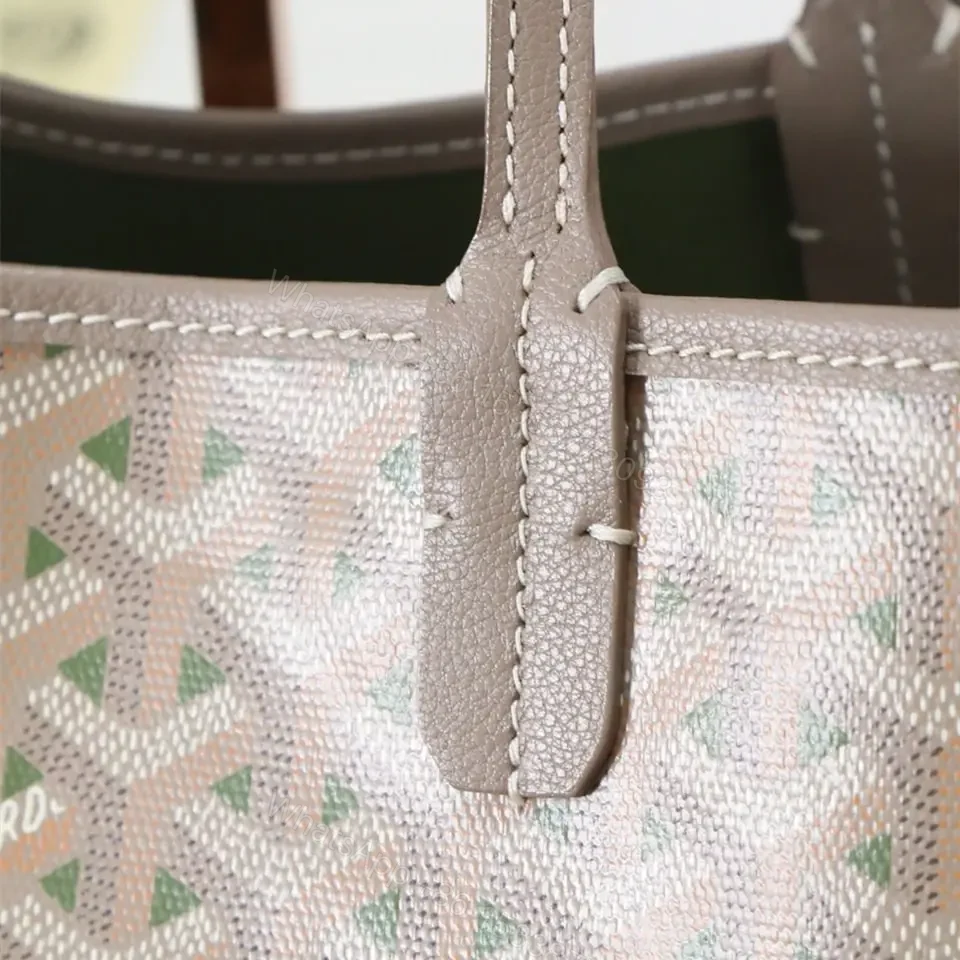 View 7 of 高仿Goyard*STLOUIP10滿印Tote手提袋咖綠免檢版小號