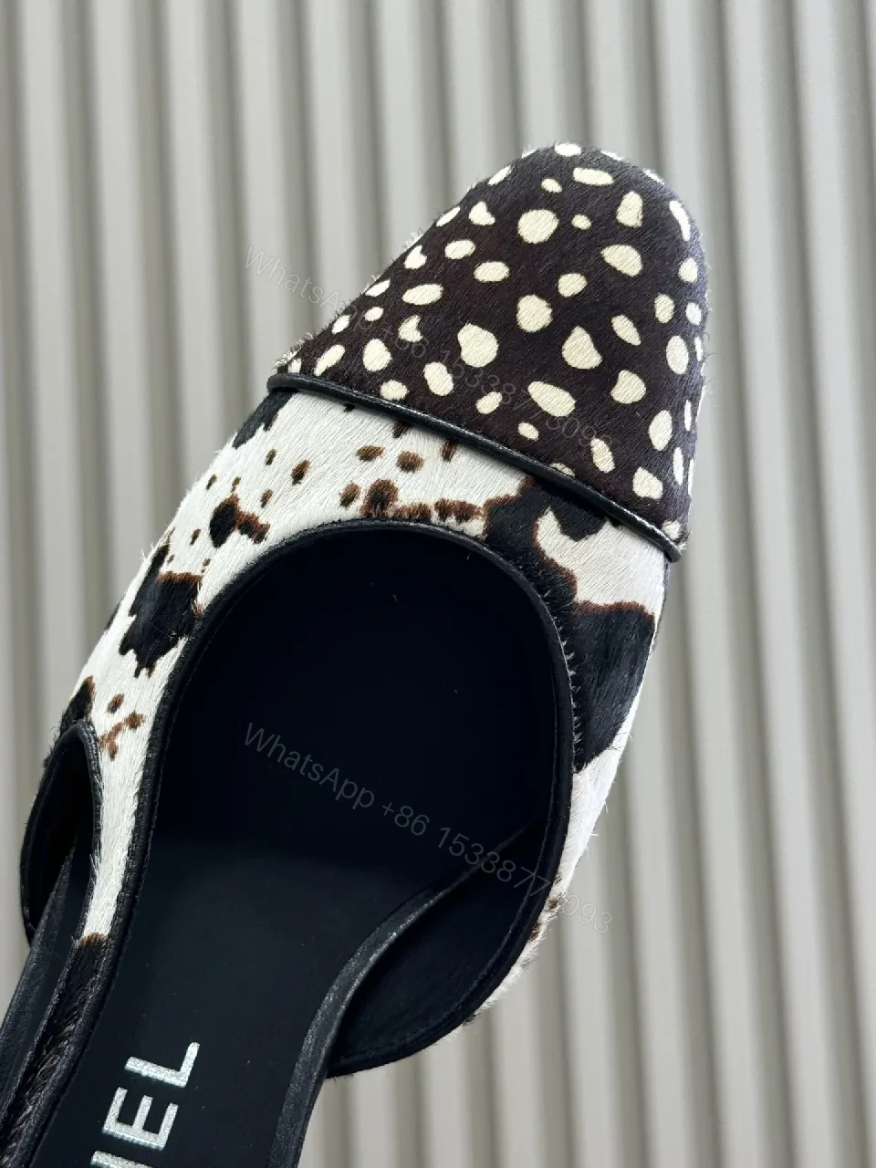 View 4 of Statement-animal Leathery Sandals: Textured Chanel-Style, Comfort