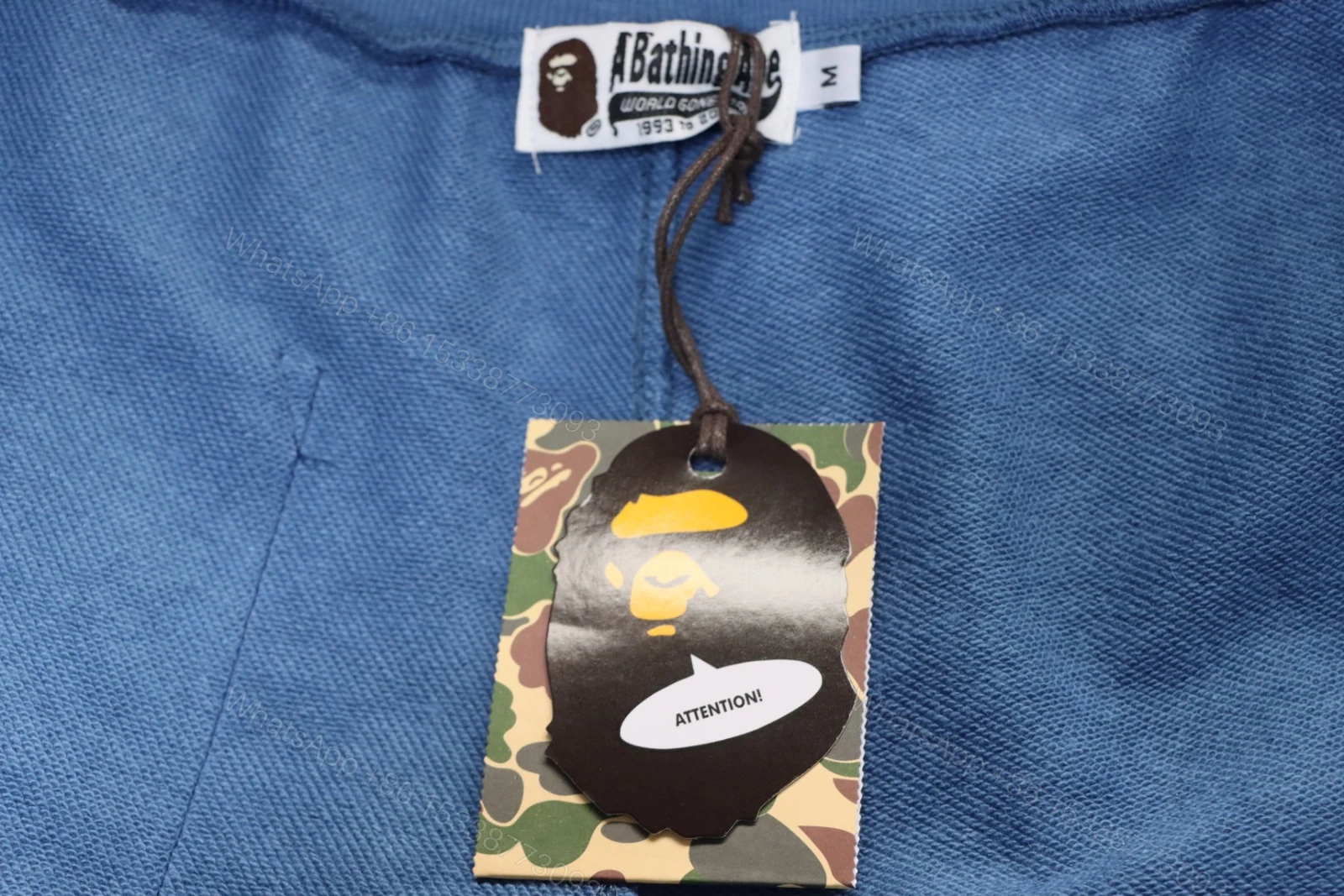 View 4 of BAPE Camouflage Shark Mouth Shorts Navy Blue