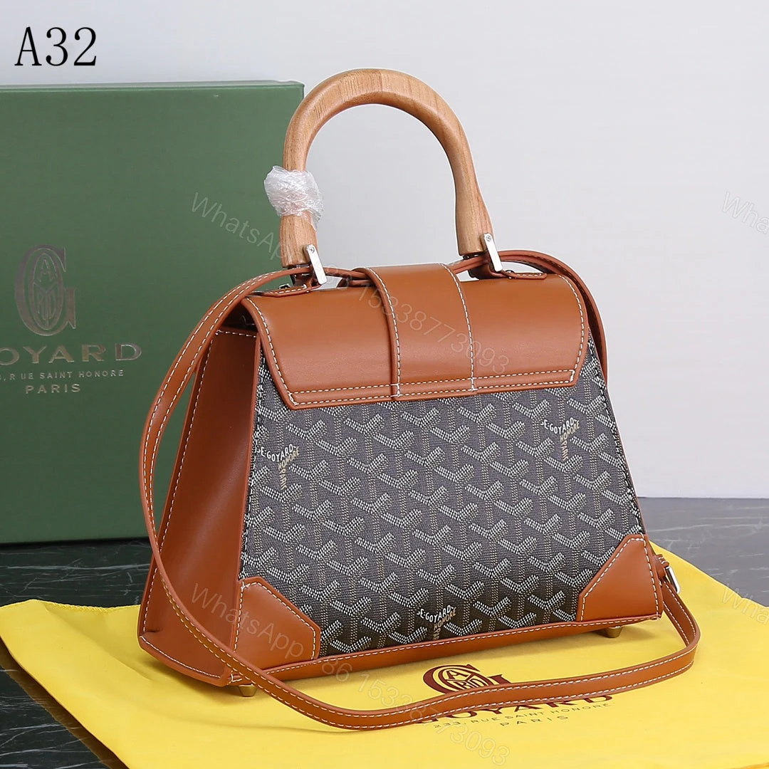 View 8 of GOYARD SAIGON PM BAG BLACK & TAN 20CM