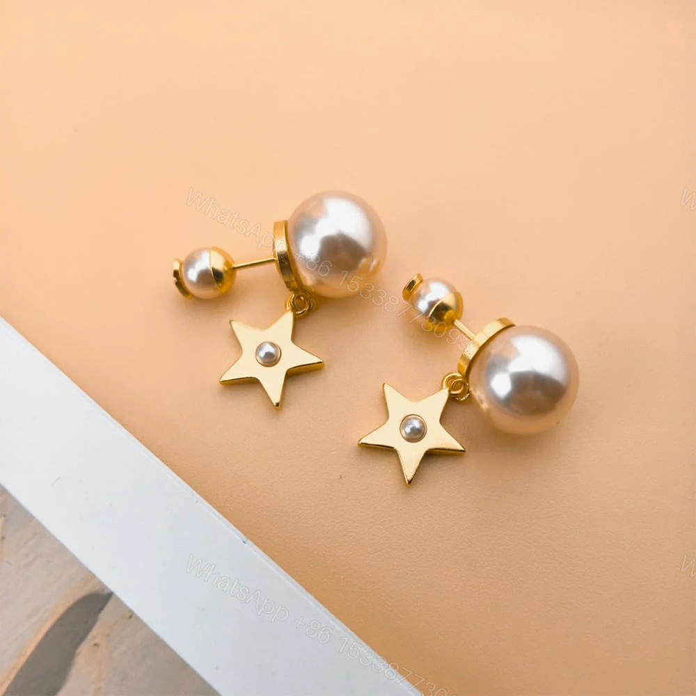 View 4 of Dior Metal Earrings Women’s Pink