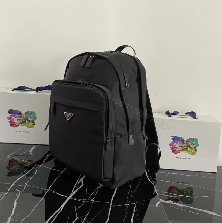 View 6 of Graphite Nylon Sleek Tote-Backpack: Subtle Prada-Inspired Luxury