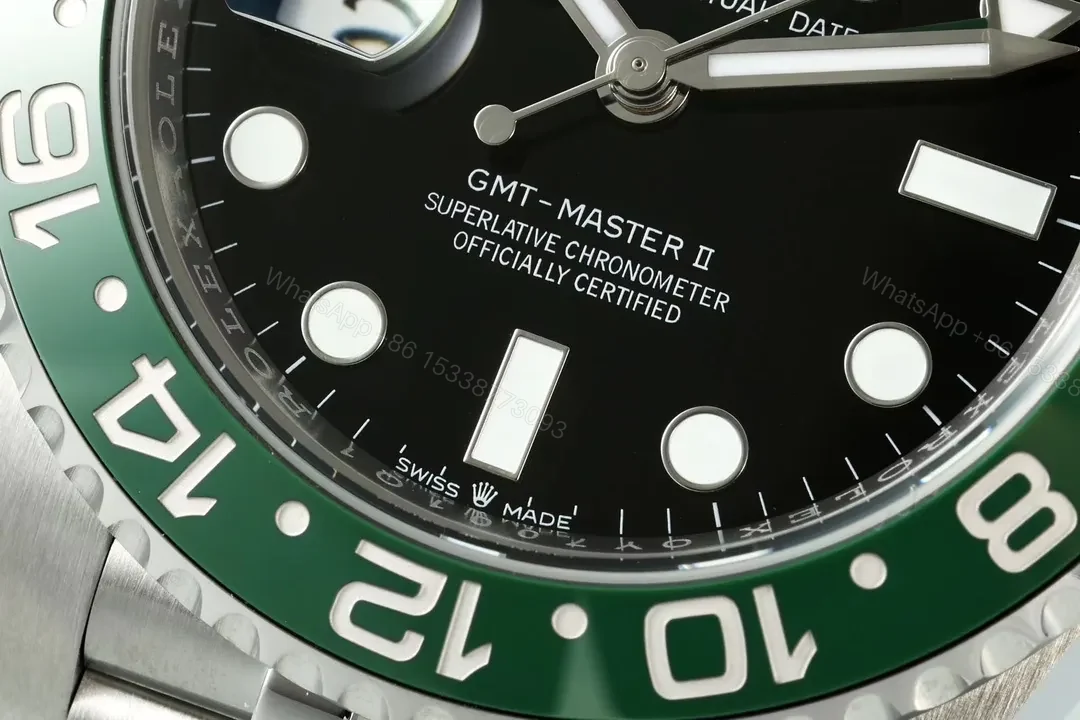 View 5 of Clean Factory EWE V5 Green Black GMT Watch