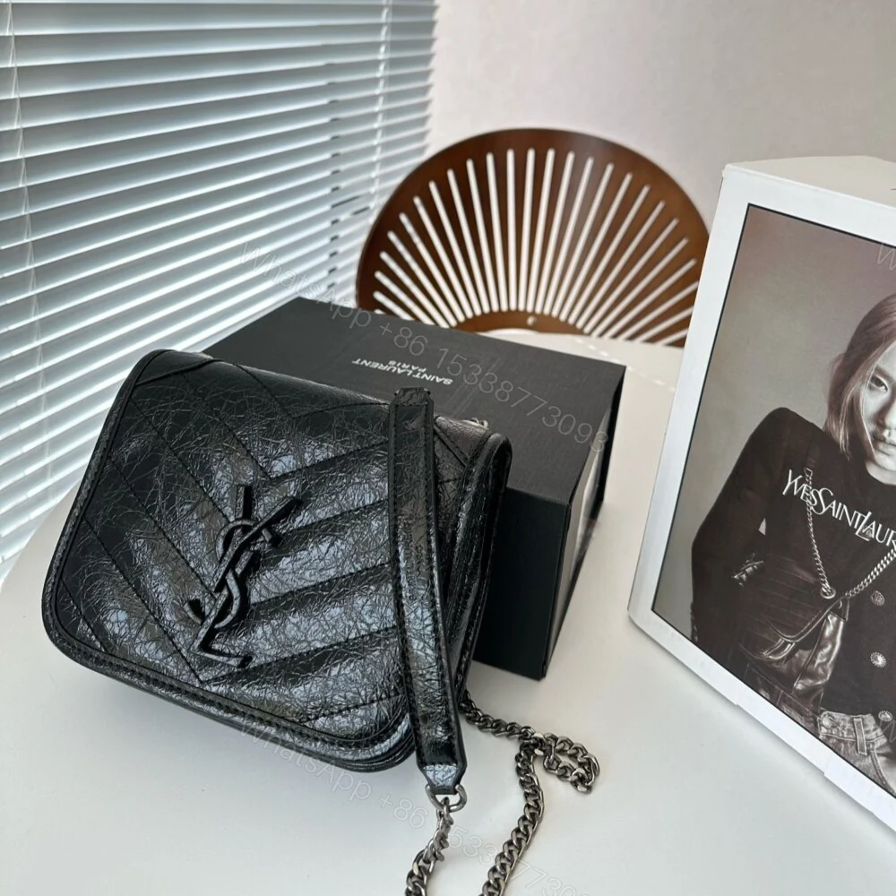 View 2 of Saint Laurent Niki Vintage Chain Wallet Black 19Cm