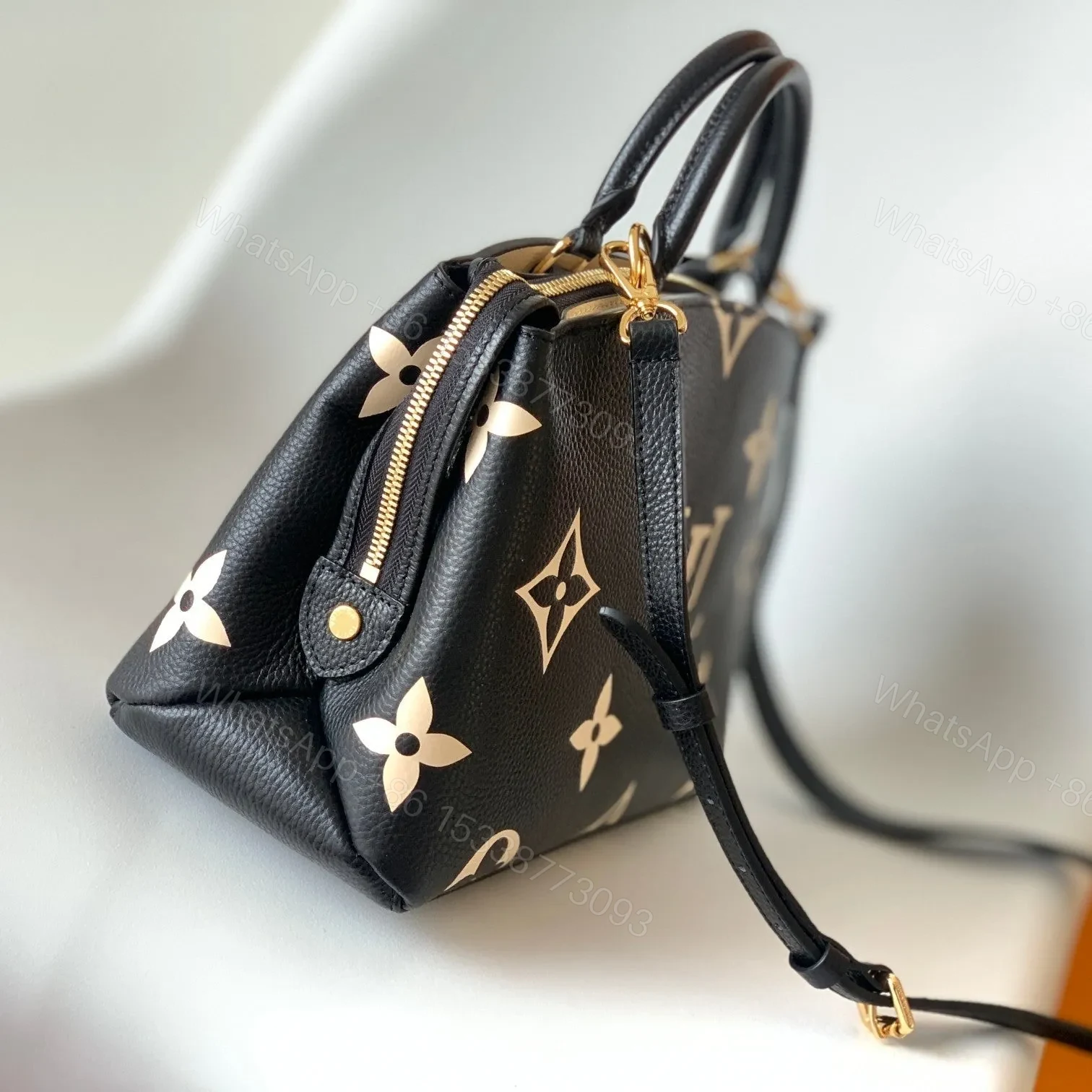 View 2 of LV PETIT PALAIS PM MEDIUM SHOULDER BAG 29 IN BLACK MIX BEIGE