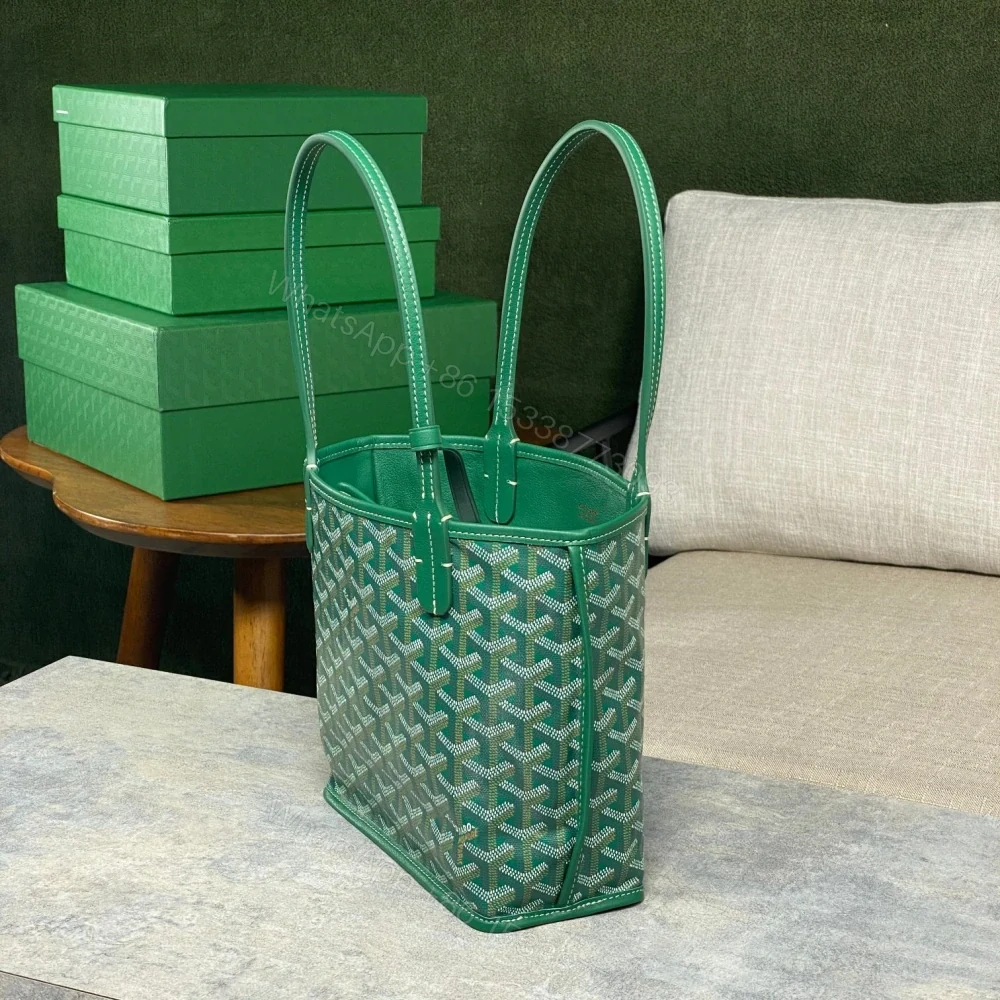 View 3 of 高仿Goyard*GY10182雙面兩用MiniTote手袋綠色免檢版