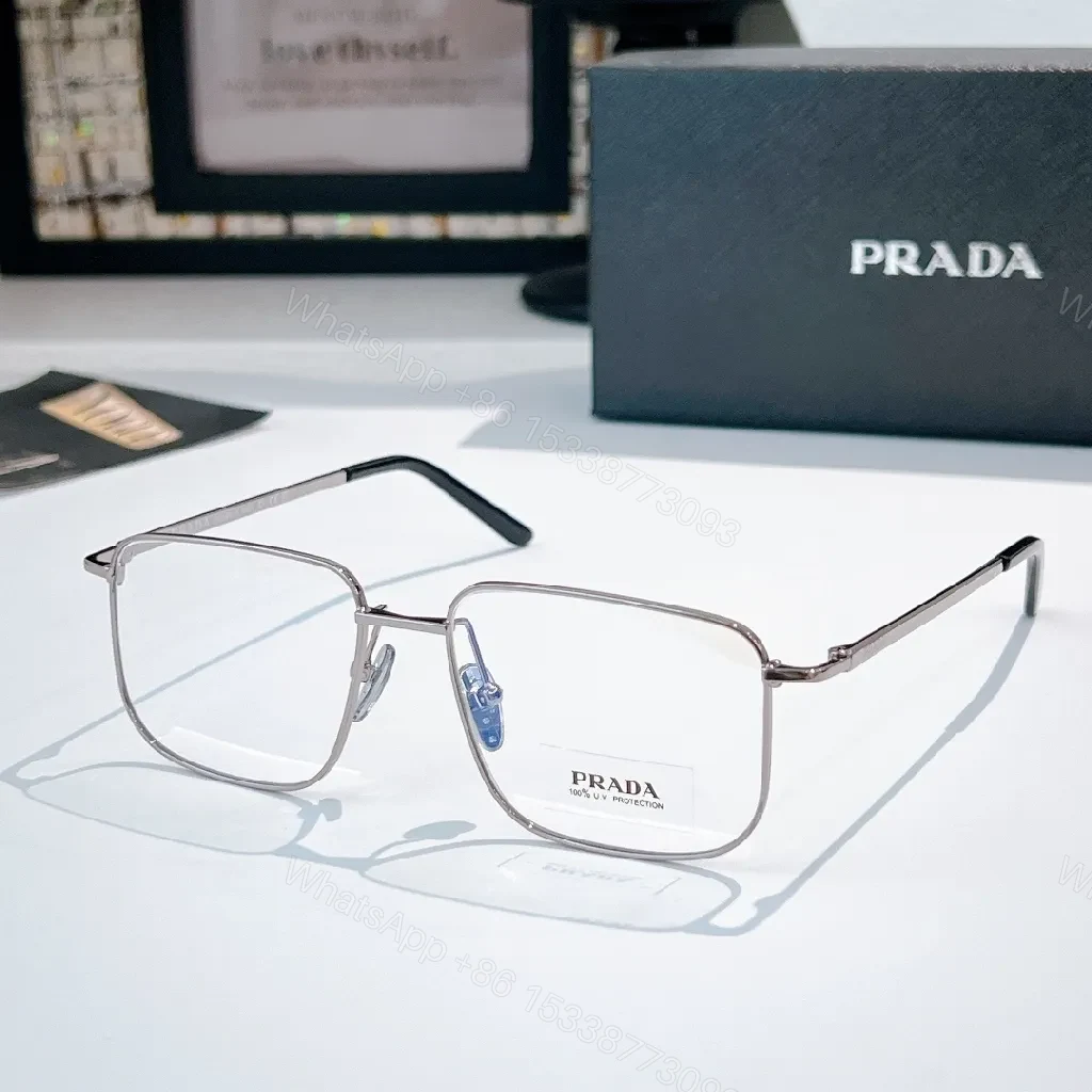 View 9 of Gold-Tone Rectangular Luxury Eyewear: Everyday Prestige Glasses