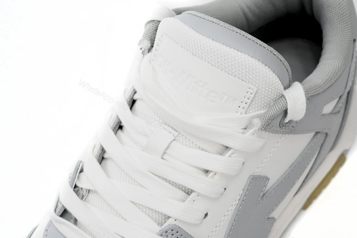 View 8 of OFF-WHITE Out Of Office "OOO" Low Tops Grey White OMIA189 C99LEA00 40901