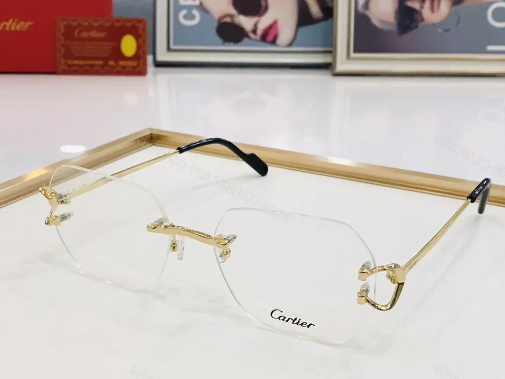 View 6 of Rimless Titanium Cartier Glasses â€“ Minimalist, UV-Protected Clarity
