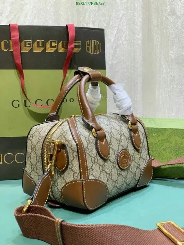 View 3 of Gucci Knockoff Small Duffle Interlocking G Bag RB67278 – AAAA Craftsmanship