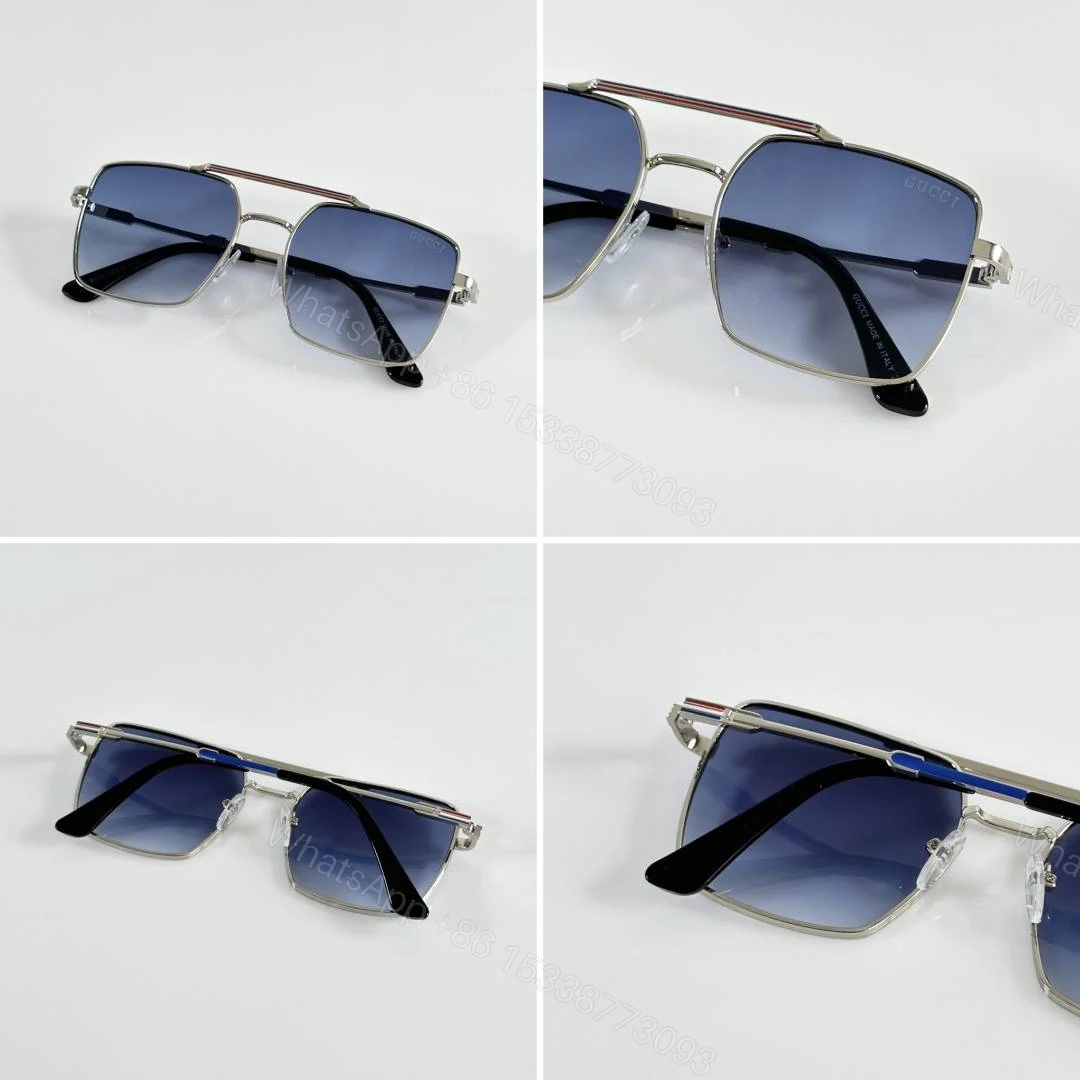 View 2 of First Copy Gucci 5055 Silver Blue Sunglasses