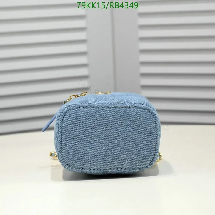 View 4 of Chanel Mini Cube Pearl Crush Vanity Bag in Sky Blue GQ932 – Vibrant Color Expressions