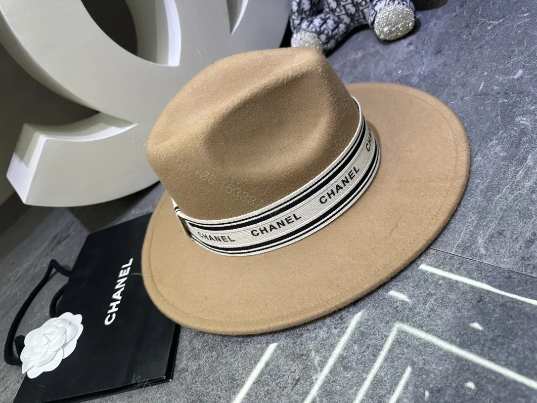View 6 of Chanel-Inspired Felt Fedora: Structured Luxury Hat