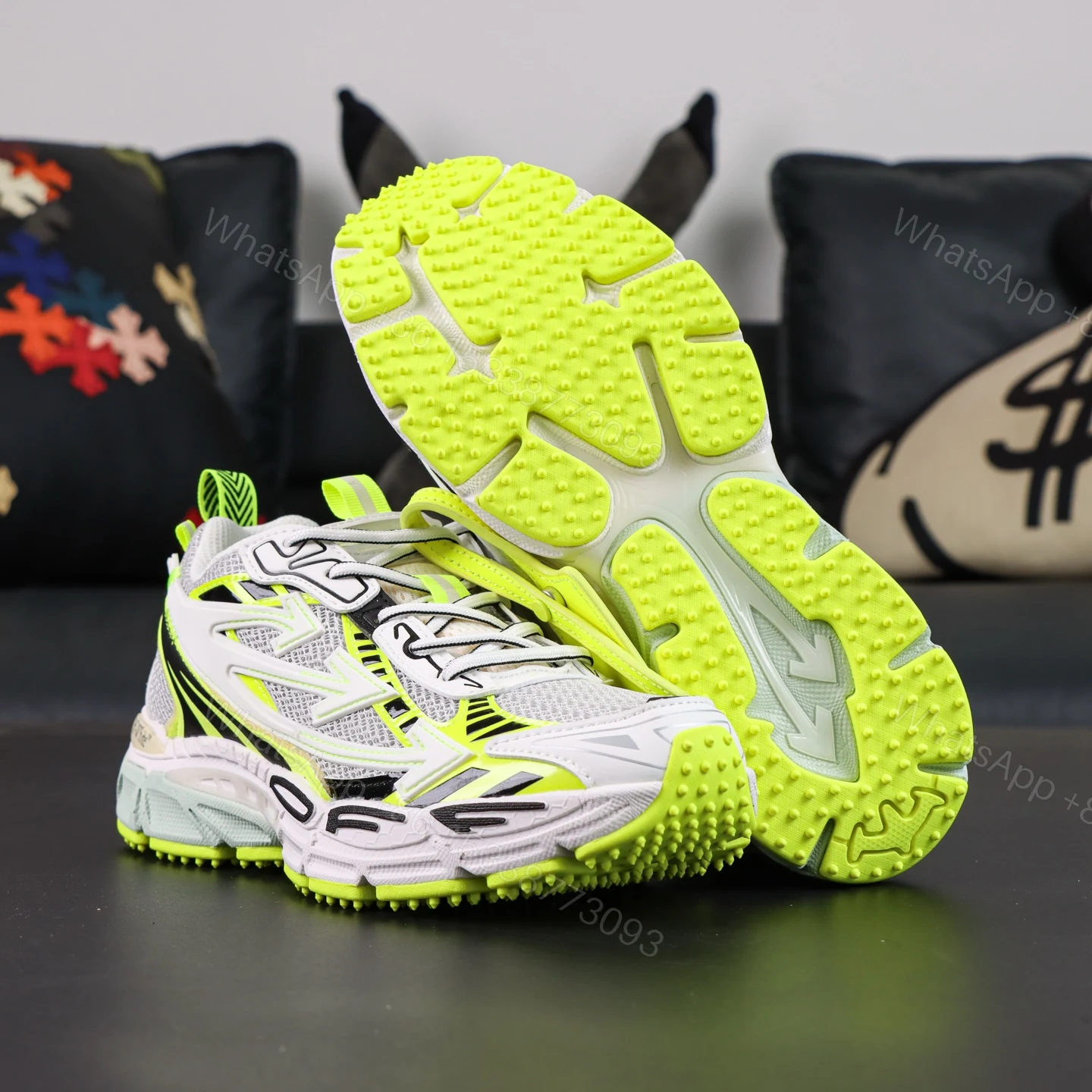 View 4 of Off White Be Right Back Neon Green Reps