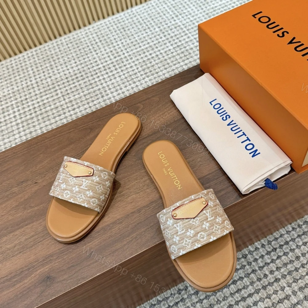 View 3 of LOUIS VUITTON LILY FLAT MULE NATURAL 1AHLWF