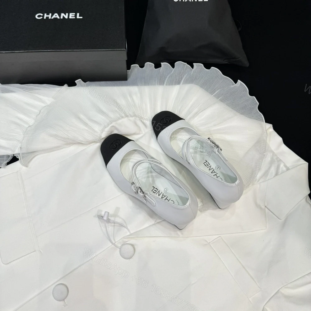 View 6 of 高仿Chanel*24S系列G45696A小羊皮瑪麗珍鞋白色6CM免檢版