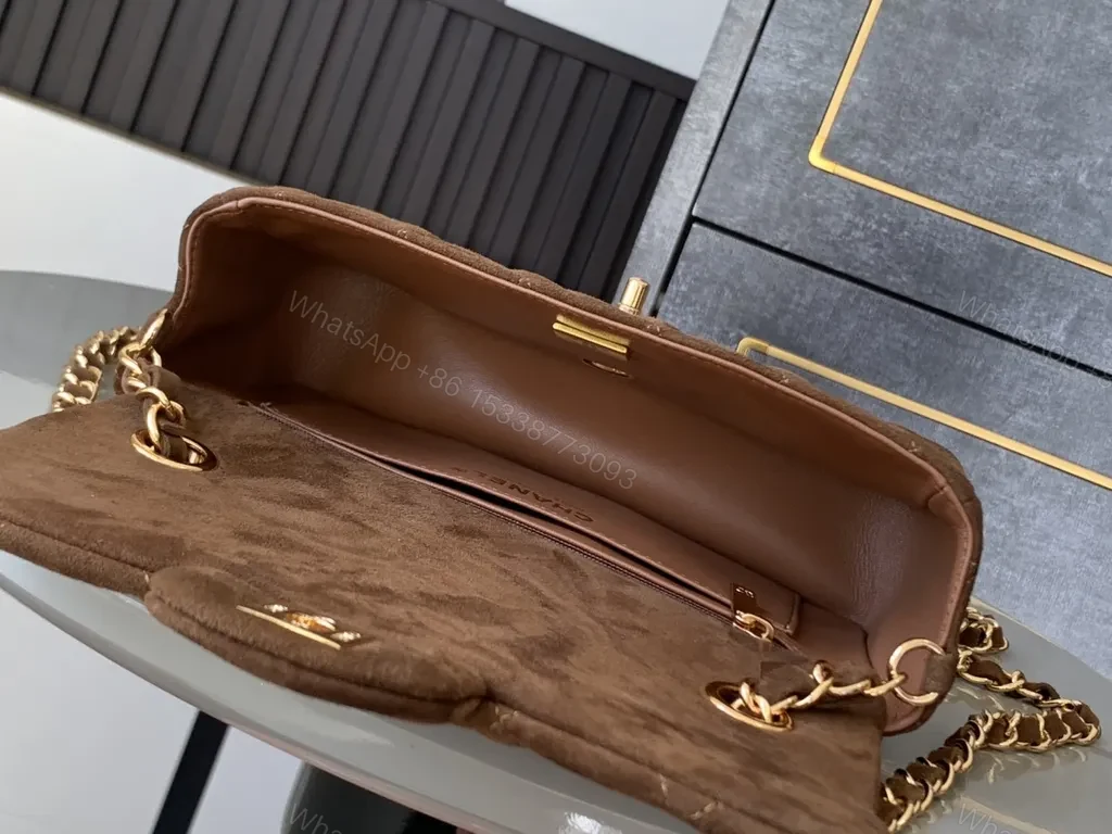 View 8 of Textured Suede Quilted Shoulder Bag: Everyday Luxury
