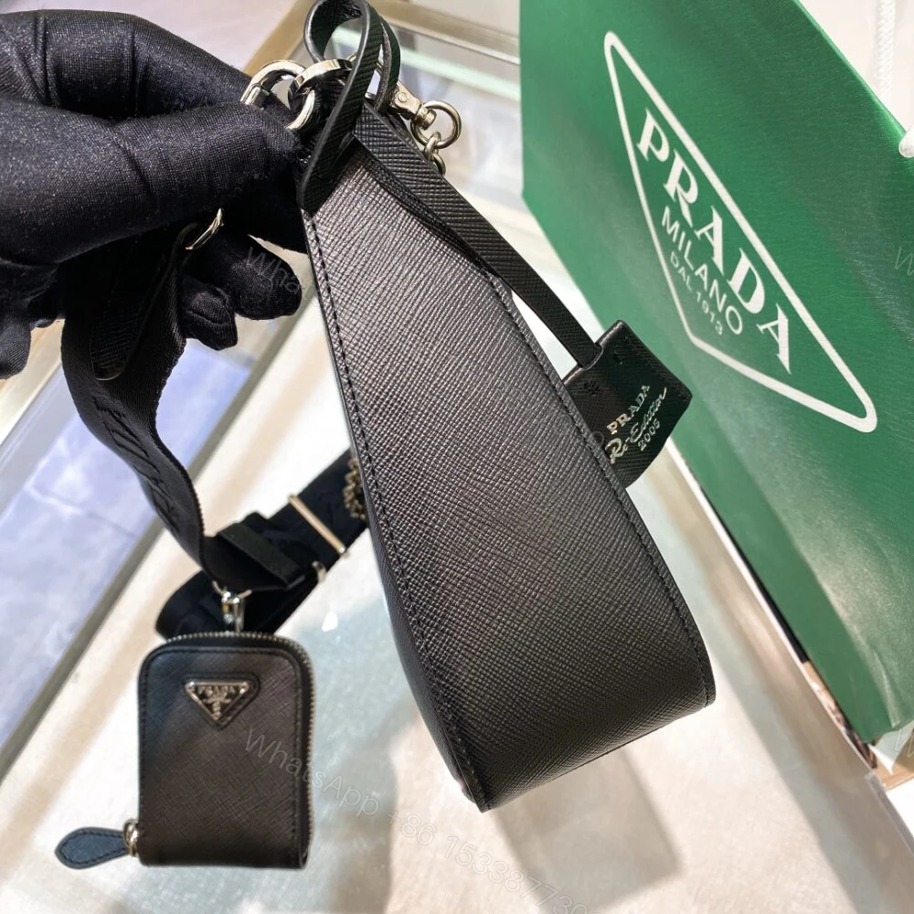View 6 of Prada Re-Edition 2005 Saffiano Bag Black 22cm