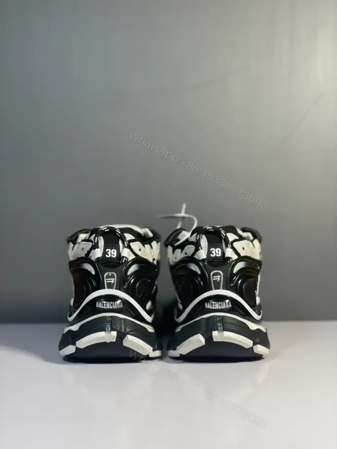 View 5 of BALENCIAGA RUNNER SNEAKER IN BLACK AND WHITE MESH AND NYLON – BB266