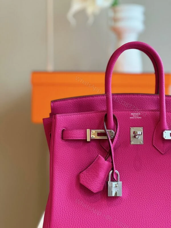View 3 of Hermes Birkin 25 Pink Togo leather Palladium Hardware