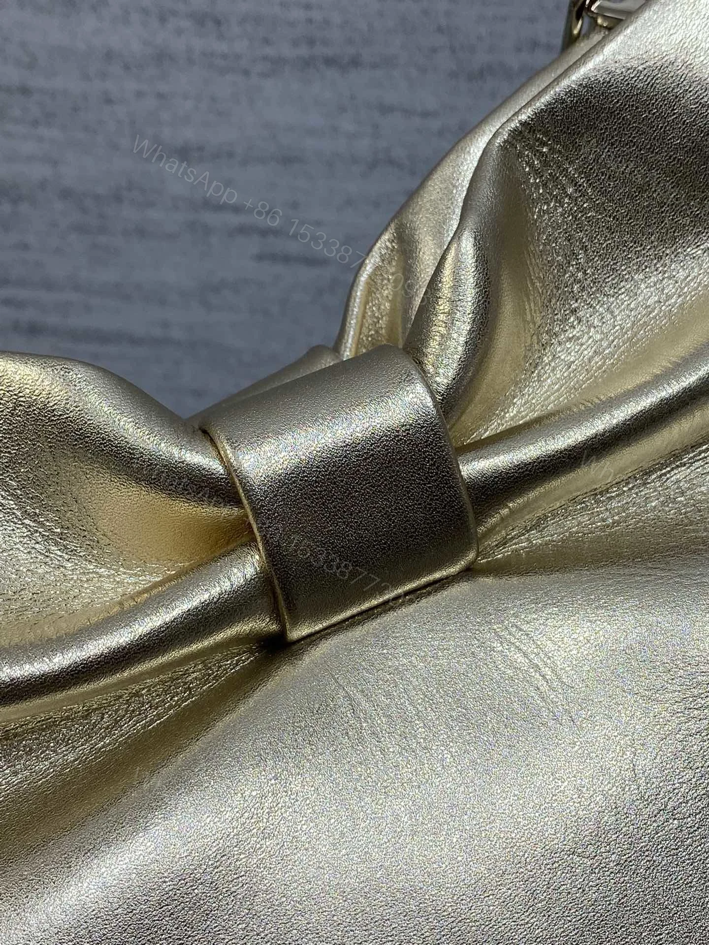 View 5 of Dior Bow Bag Gold Lambskin