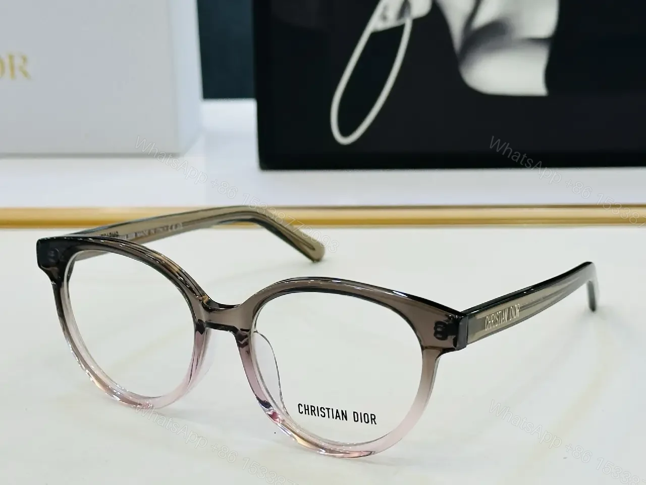 View 8 of Bold Black Round Eyeglasses: Subtle Luxury Eyewear