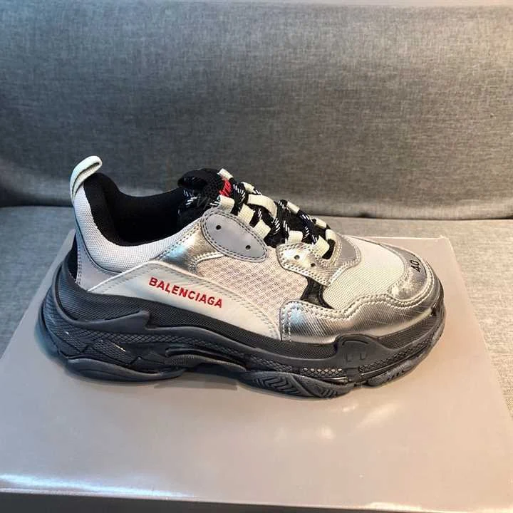 View 2 of BALENCIAGA TRIPLE S WHITE & BLACK SOLE SNEAKERS – BB170