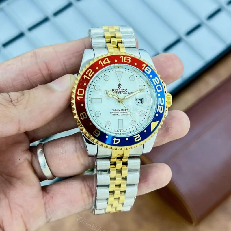 View 2 of Rolex Datejust Dual-Tone Blue Red Bezel 40mm Automatic