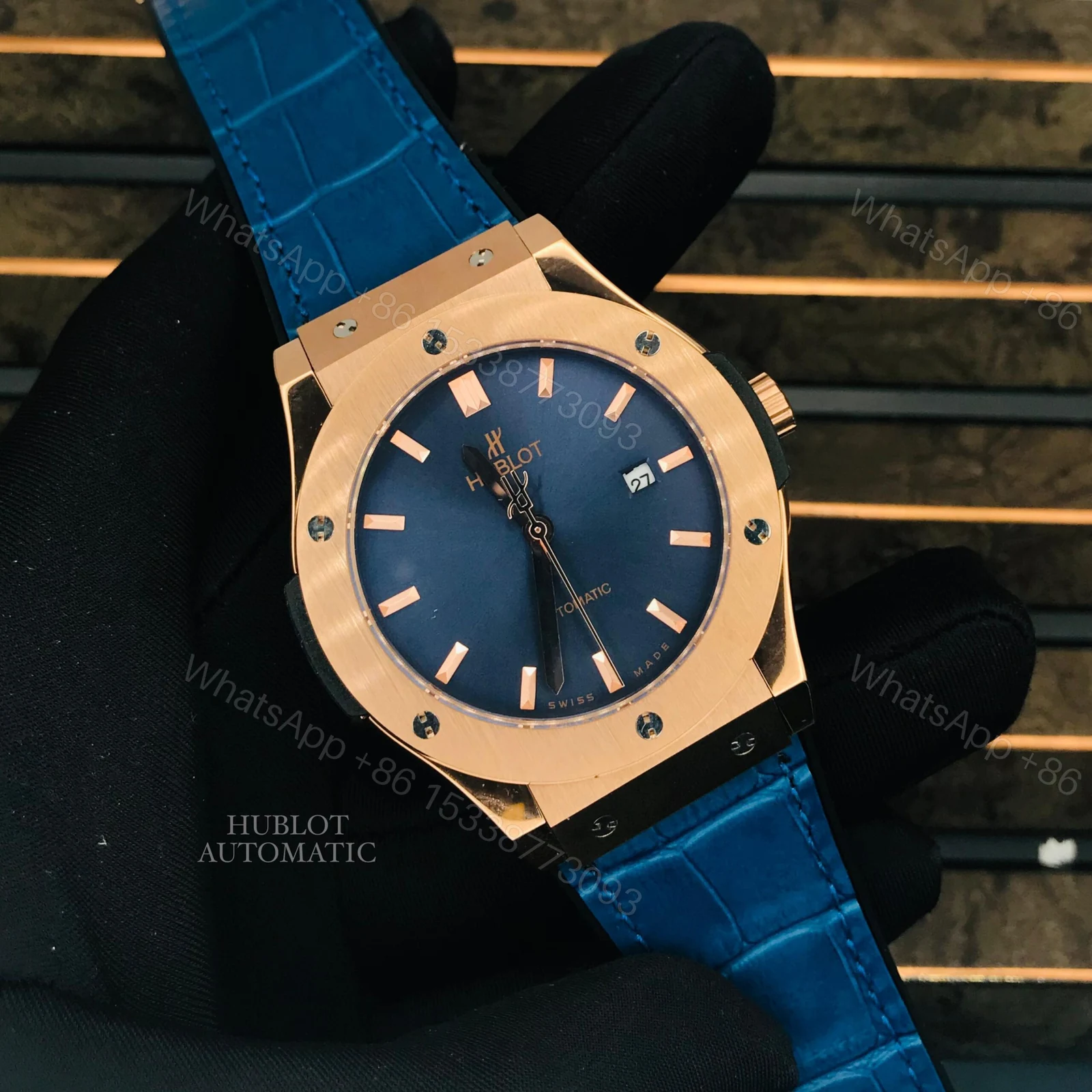 View 2 of Hublot Classic Fusion King Gold Blue Watch