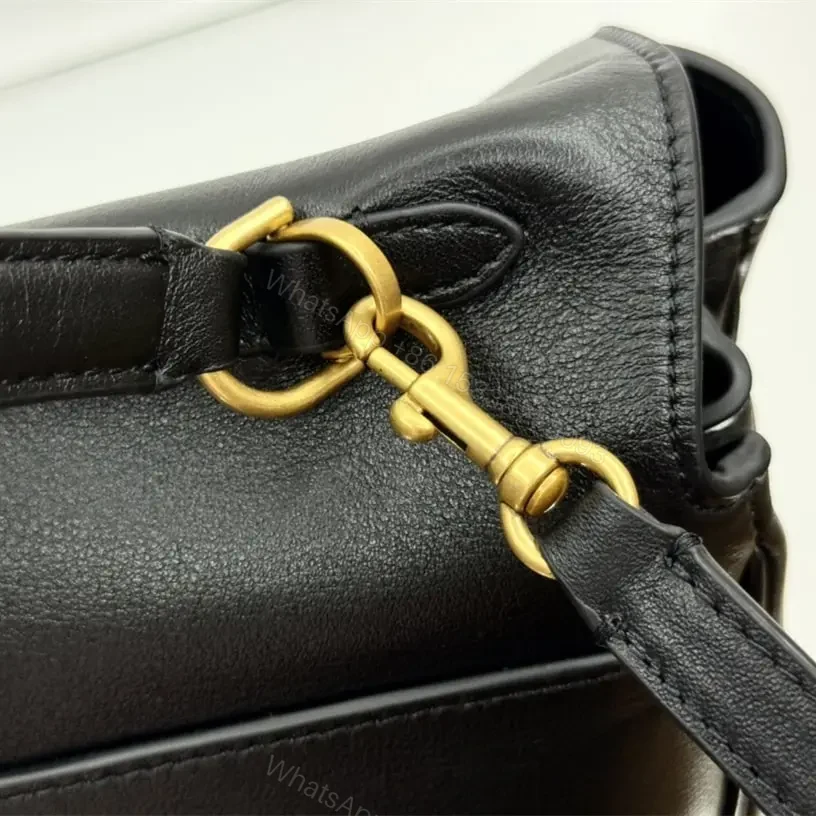 View 8 of 高仿Balenciaga*Rodeo系列V31000小牛皮手袋黑金小號免檢版