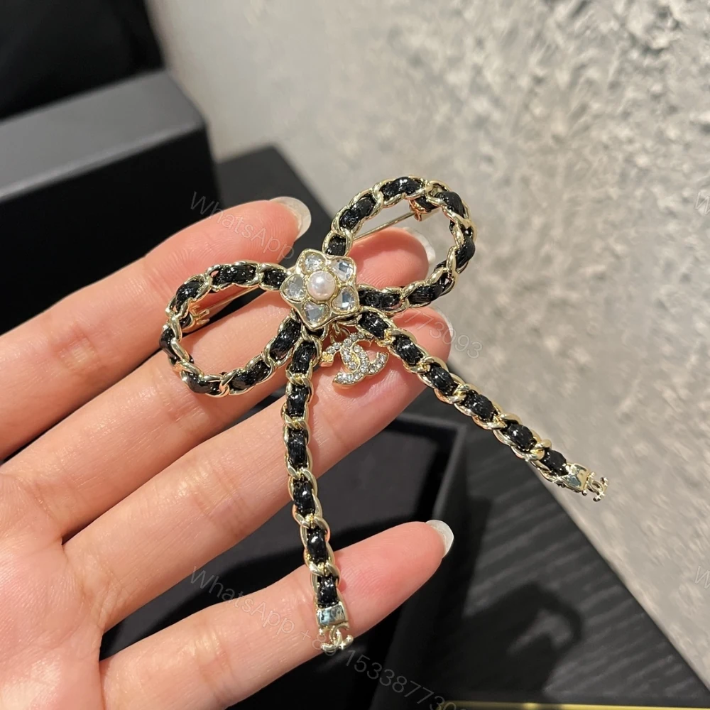 View 4 of Chanel Brooch Metal Glass Pearls And Strass Gold