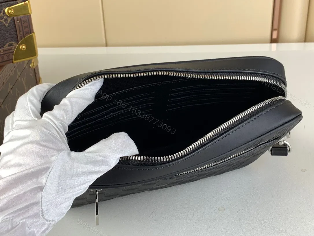 View 6 of Louis Vuitton LV Clutch Bag Kasai Damier Graphite Black 24cm