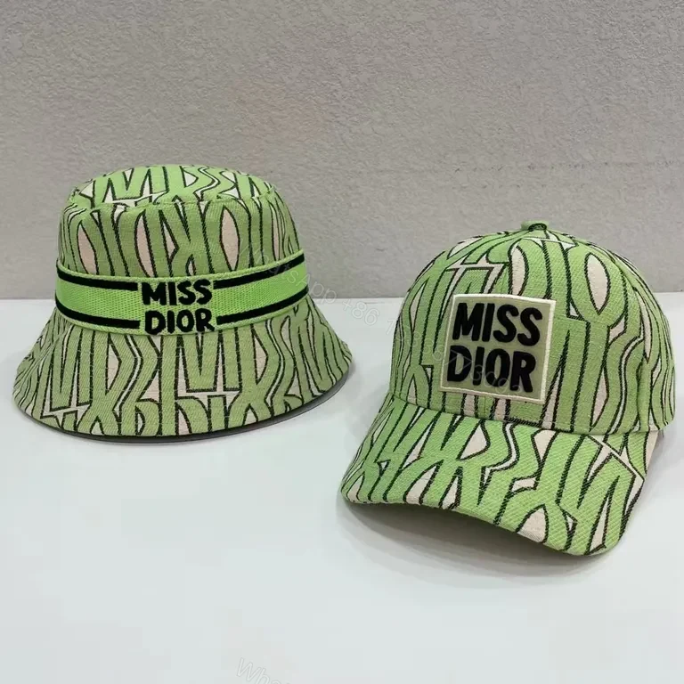 View 6 of Miss Dior Knit Bucket Hat & Cap Set - Patterned Luxury