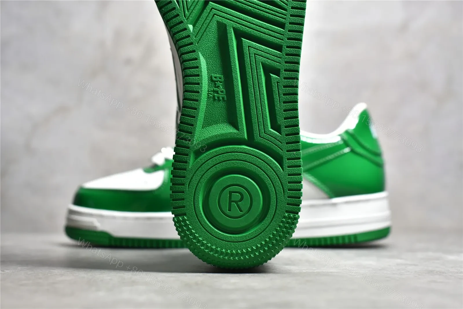 View 8 of A Bathing Ape Bapesta White Green Reps