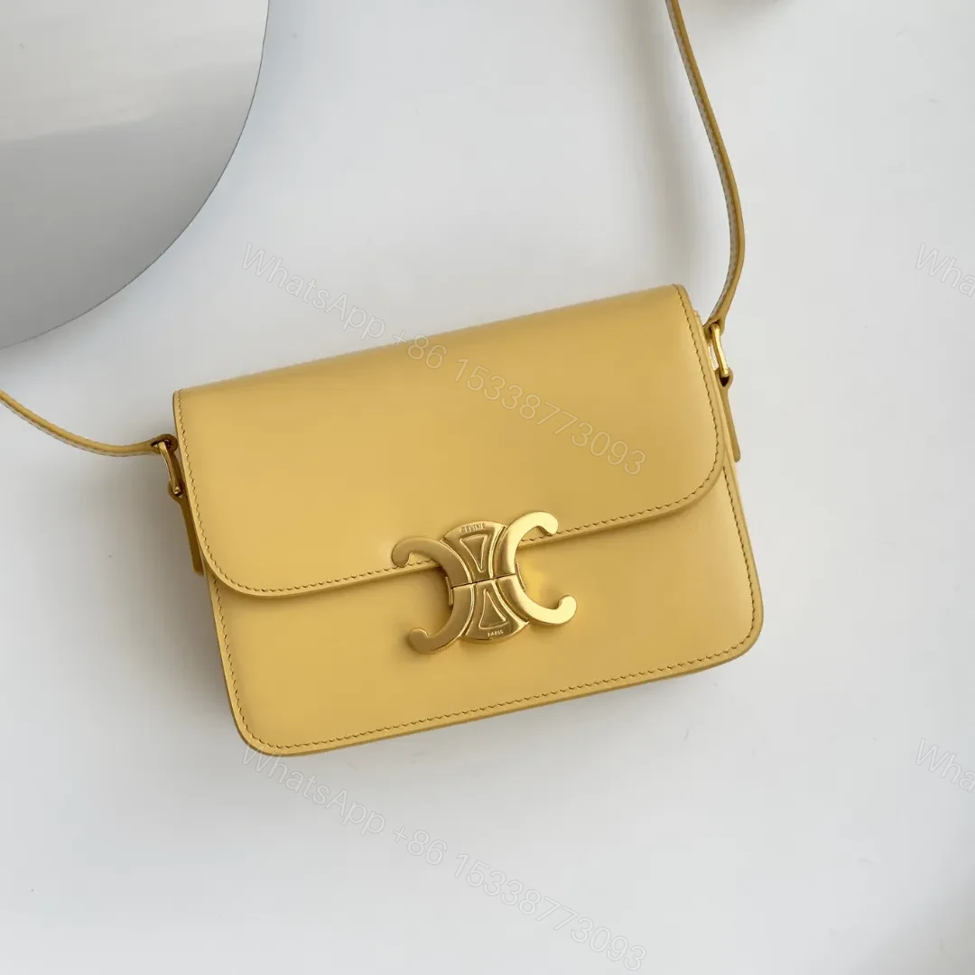 Celine Mini Handbag Orange Yellow Super Quality Smooth Leather 19cm — view 1