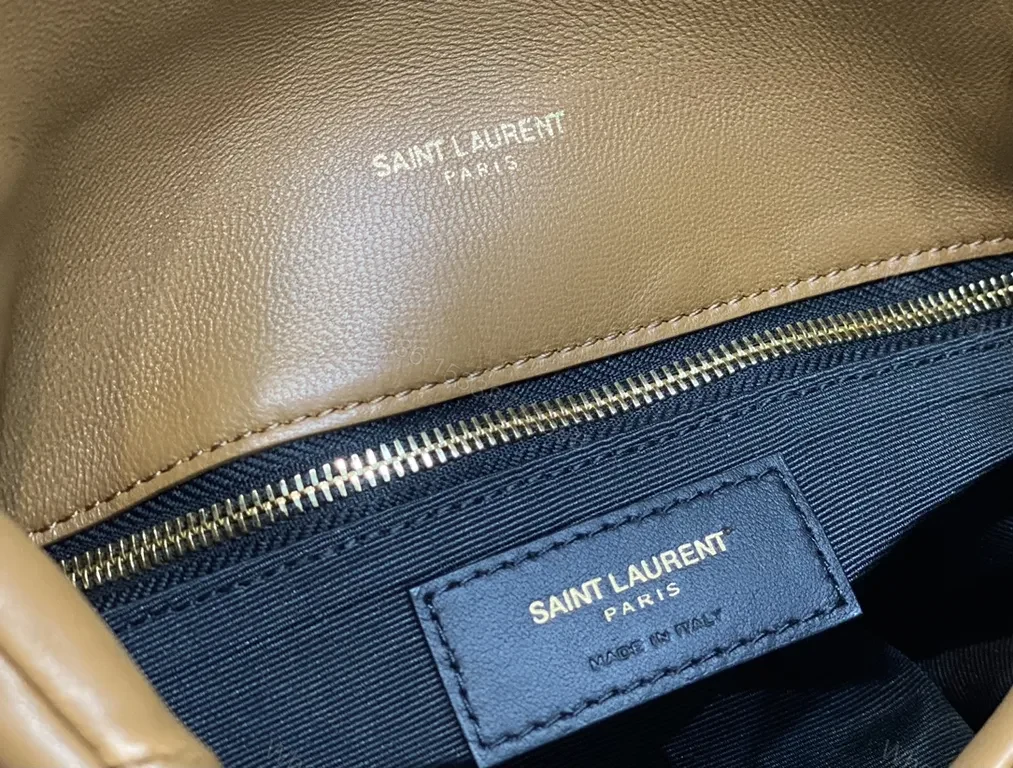 View 3 of Quilted Tan Calfskin Crossbody: Luxury, Subtle YSL-Inspired