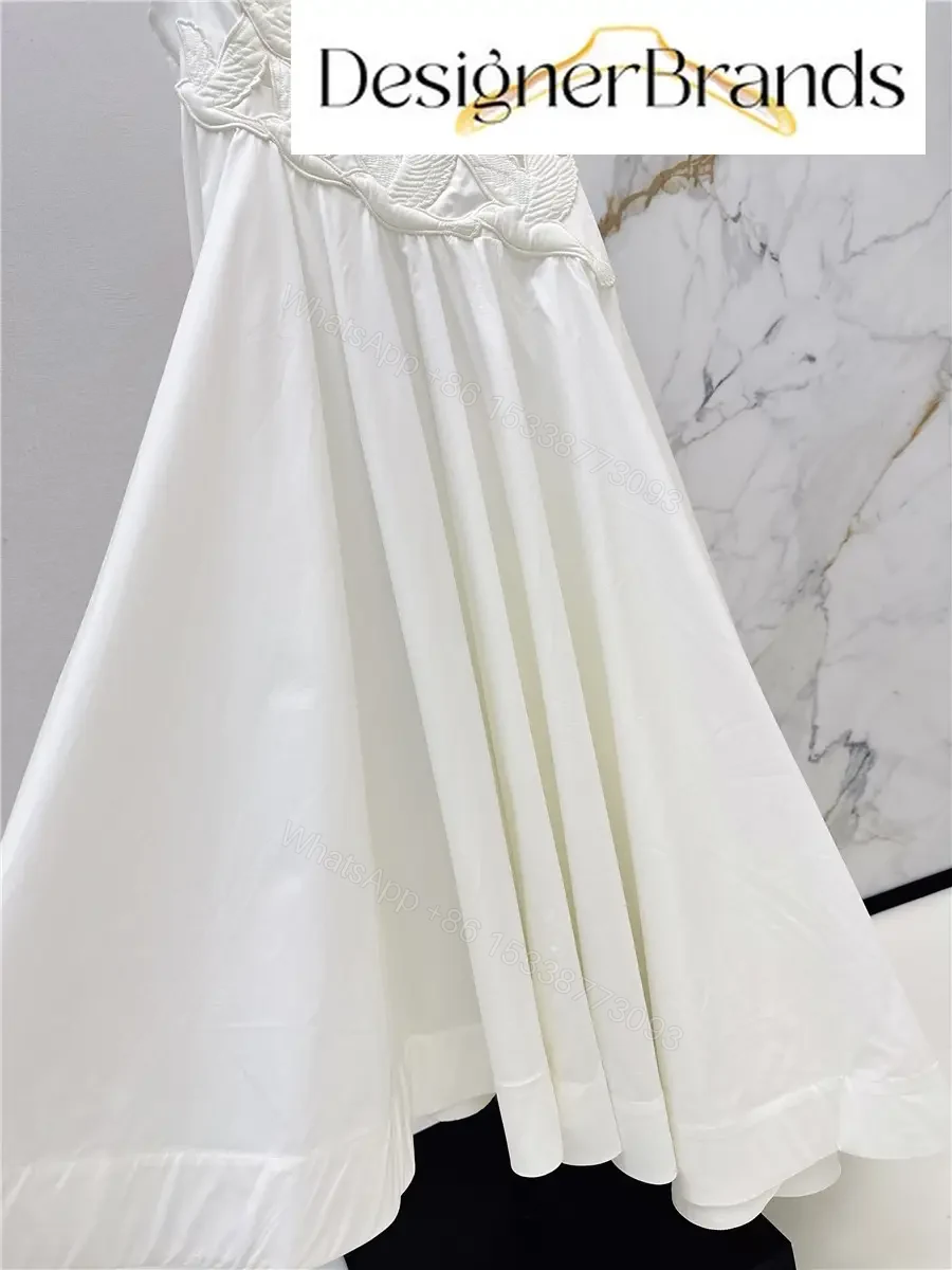 View 6 of Zimmermann White Luna Applique Cotton Midi Dress