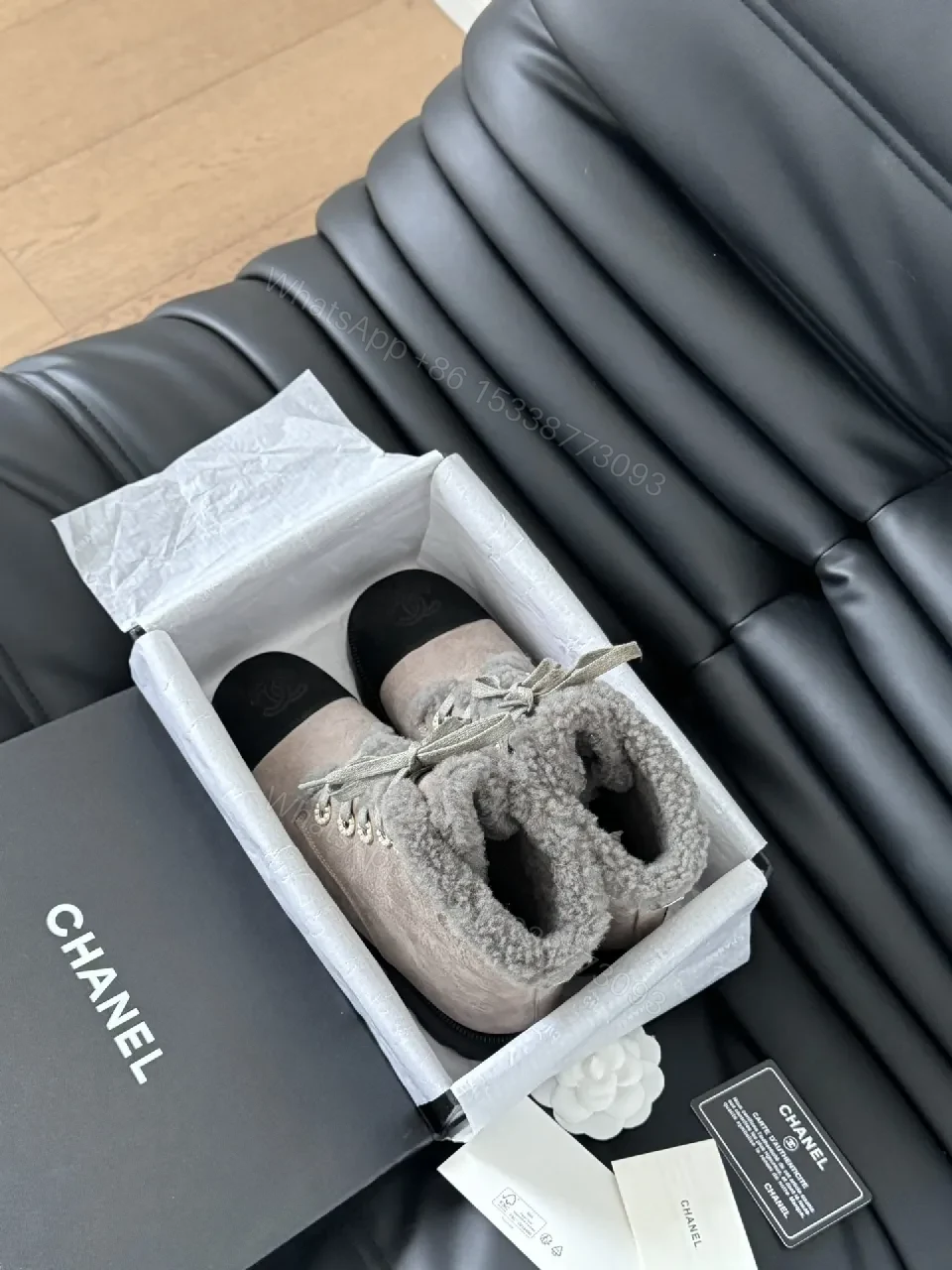 View 2 of Cozy Lux Boots: Suede, Shearling, Signature Accents, Boots