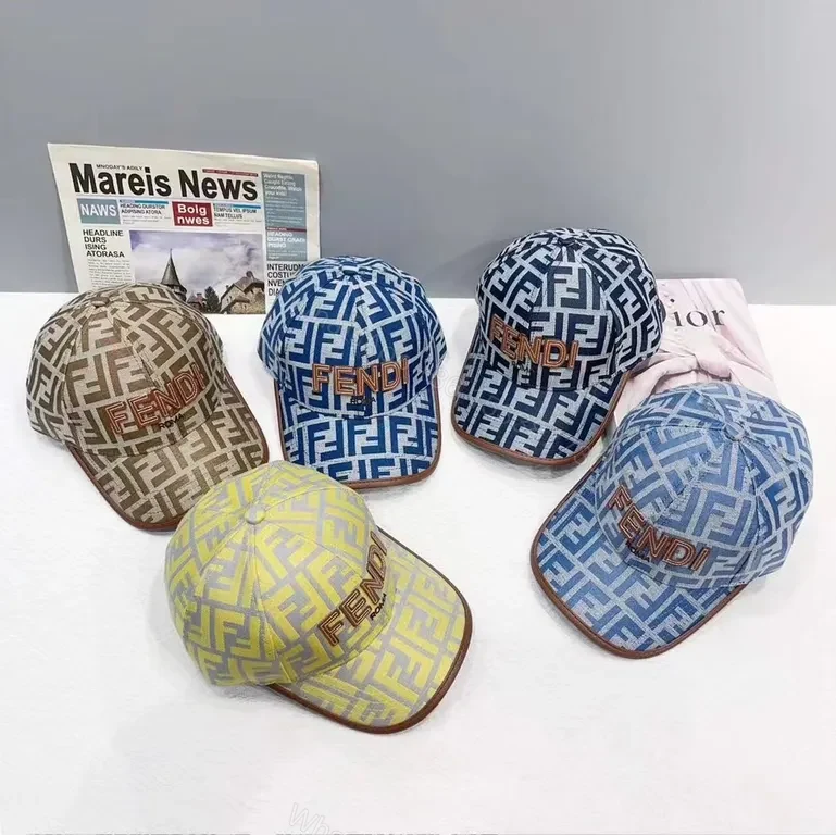 View 4 of Fendi-Inspired Monogram Cap: Luxury Street-Style Baseball Hat