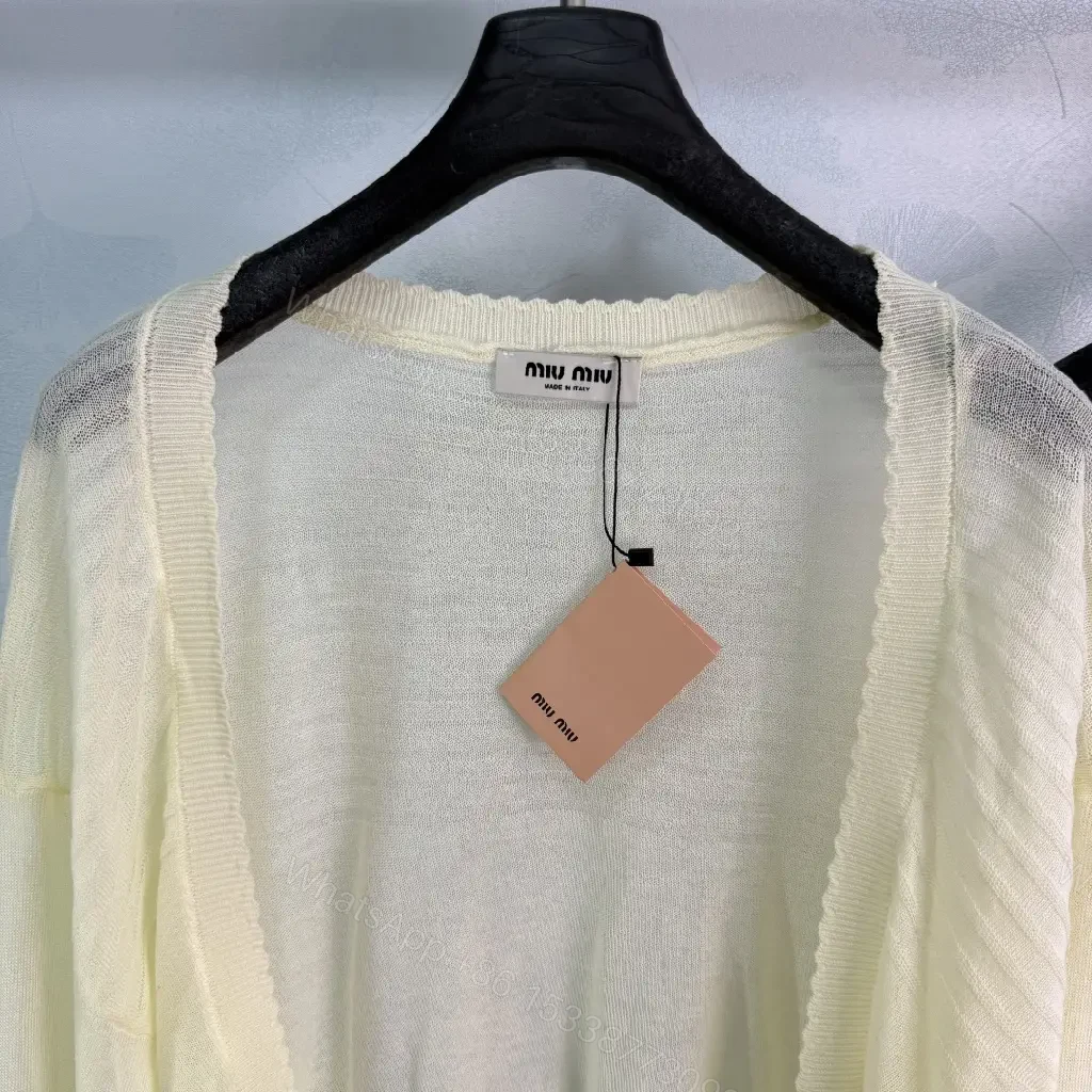 View 3 of Cream Knit Crop Cardigan & Camisole Set - Two-Piece White