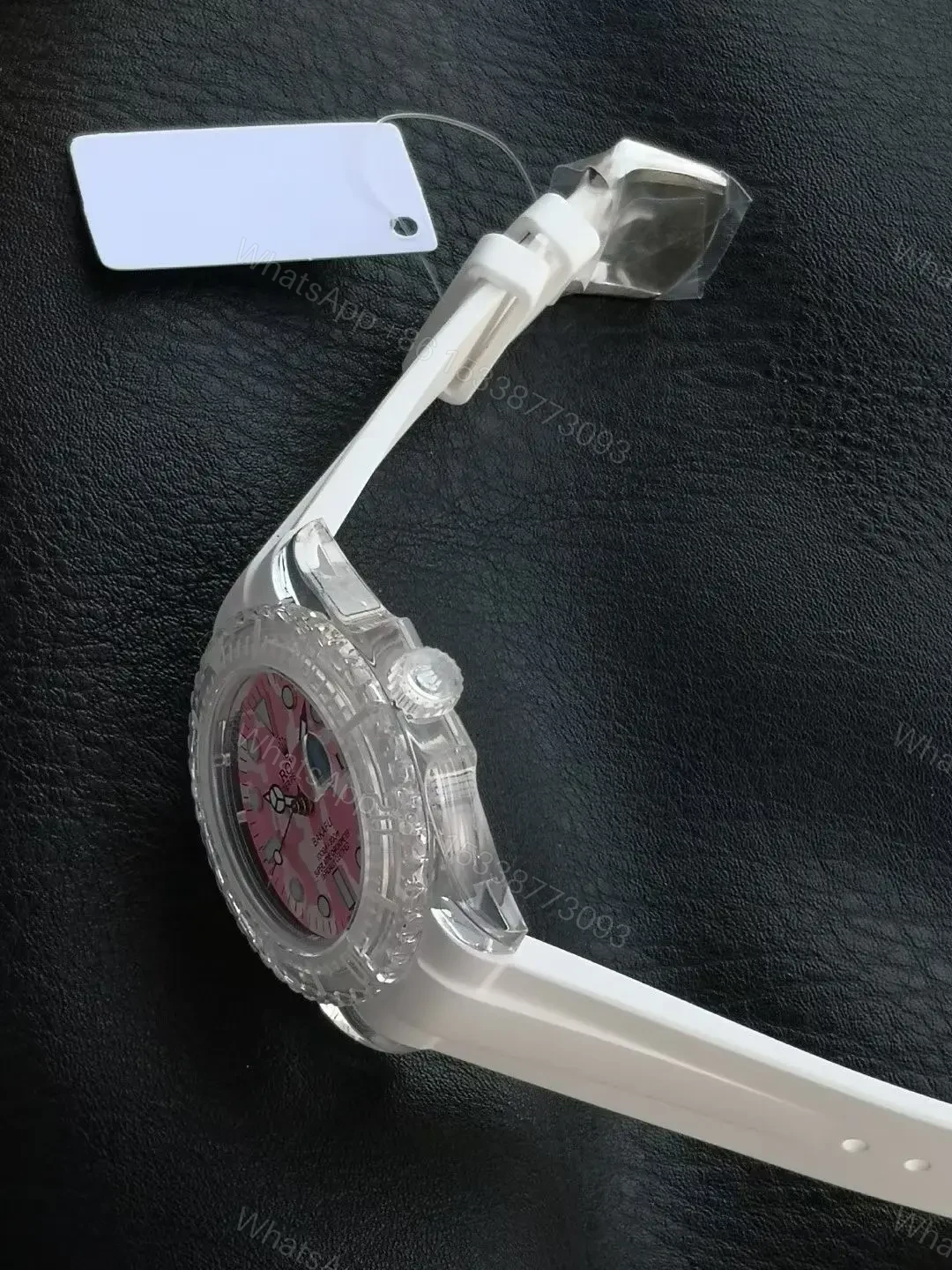 View 6 of Premium Rolex Submariner Date Phantomlab Pink Camo replica 40MM White Rubber Strap Edition RLX-SUB-DATE-PHANTOMLAB-PINK-CAMO-40MM-WHITE-RUBBER-STRAP