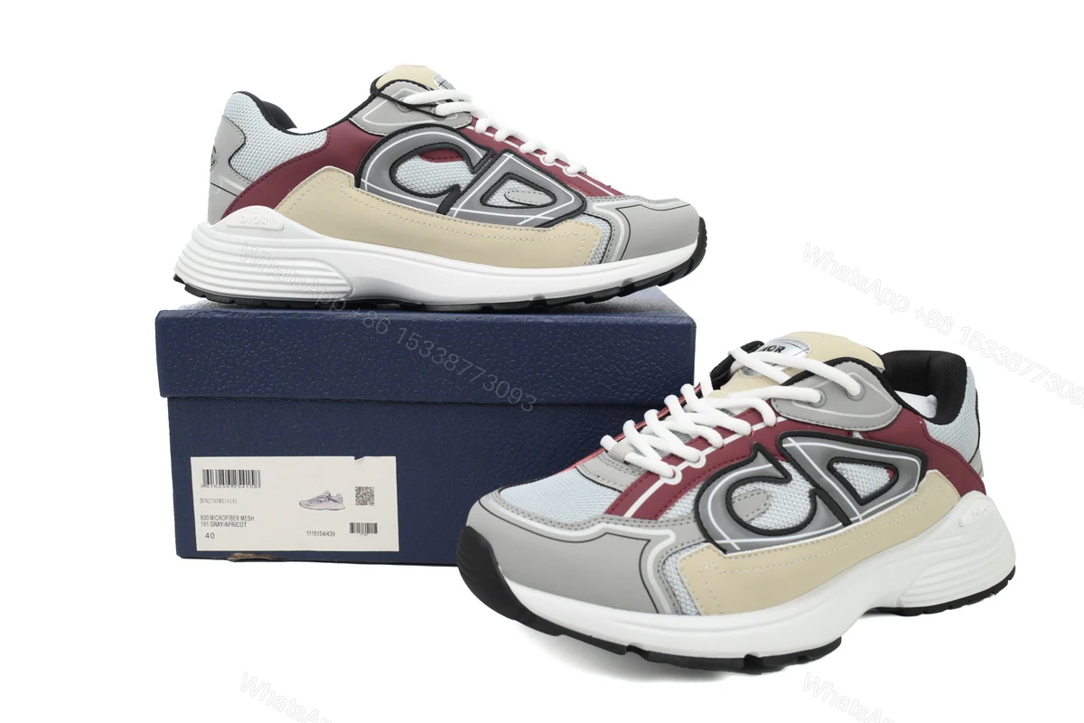 View 2 of Dior 'B30' Sneakers Grey Apricot 3SN279ZMA-16141
