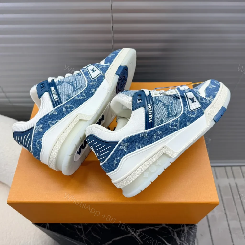 View 7 of Denim Monogram High-Tops: Luxe Comfort Sneakers