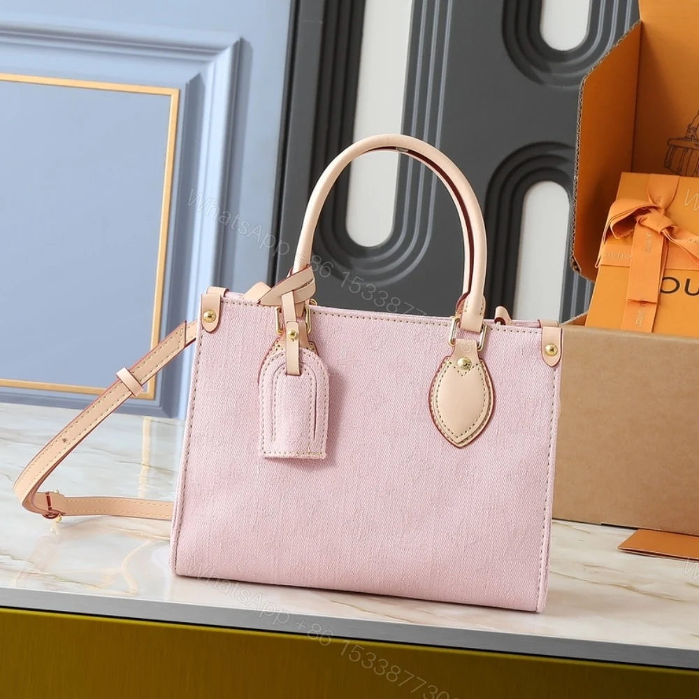 View 2 of Louis Vuitton Onthego PM Pink Denim 25Cm