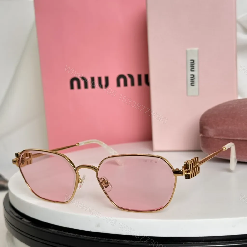 View 4 of Gold-Tone Hex Sunglasses with Cushioned Nose Pads