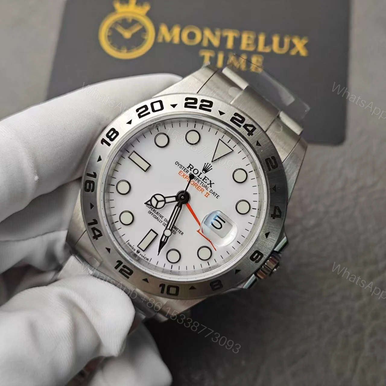 View 5 of Replica Rolex Explorer 2 White Dial