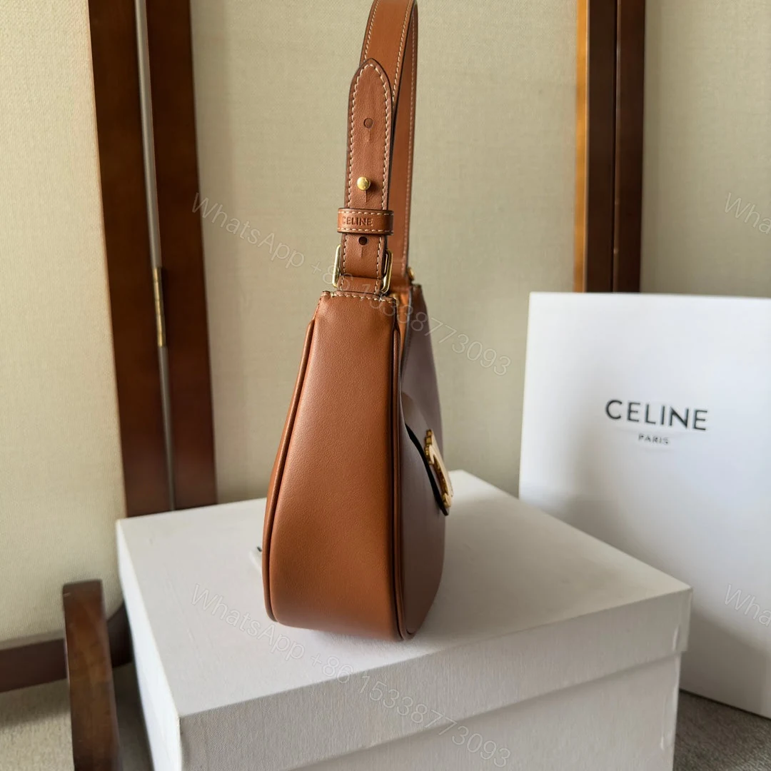 View 4 of CELINE AVA TRIOMPHE SOFT BAG IN SMOOTH CALFSKIN TAN