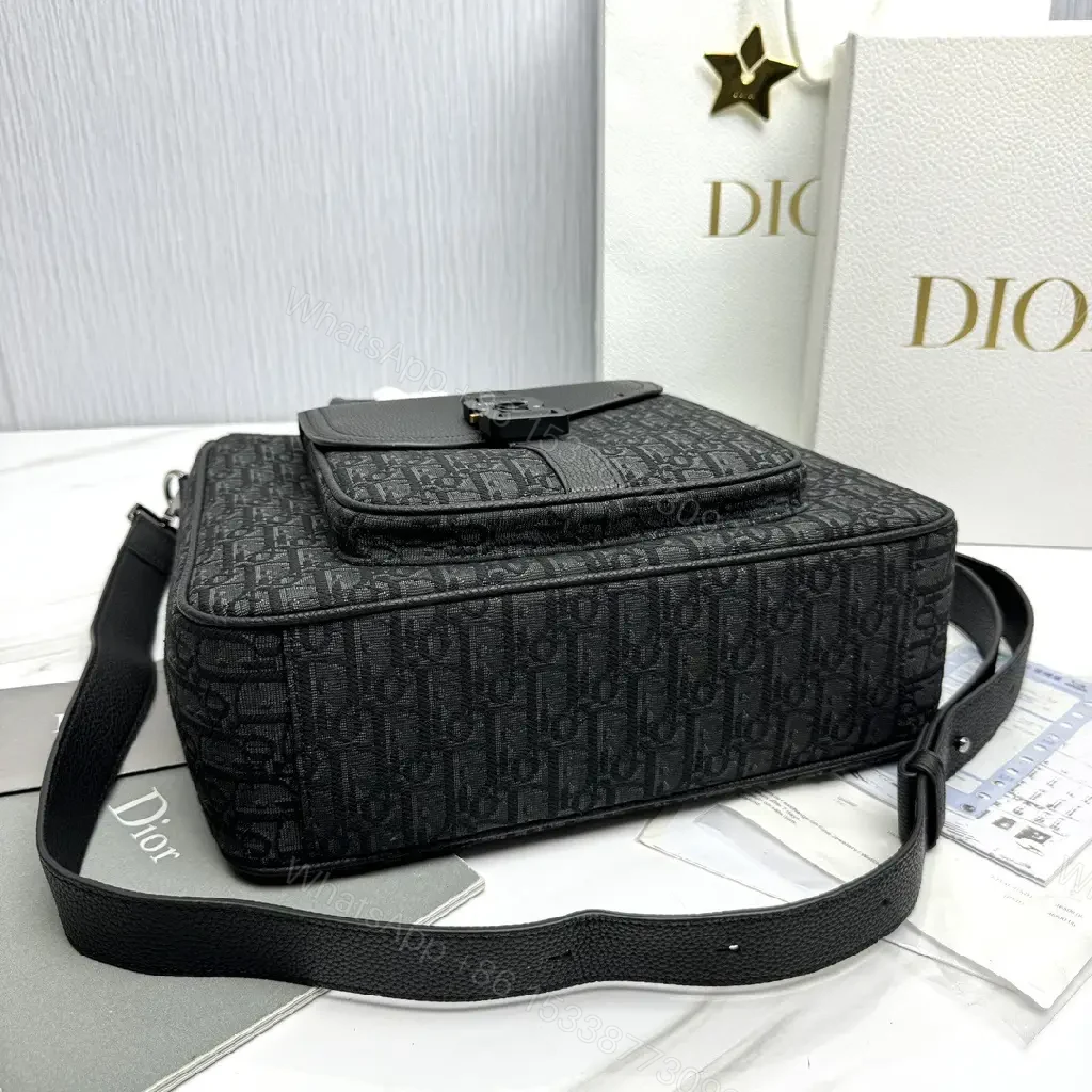 View 2 of Compact Luxury Messenger Backpack: Monogram Texture, All‐Day Comfort